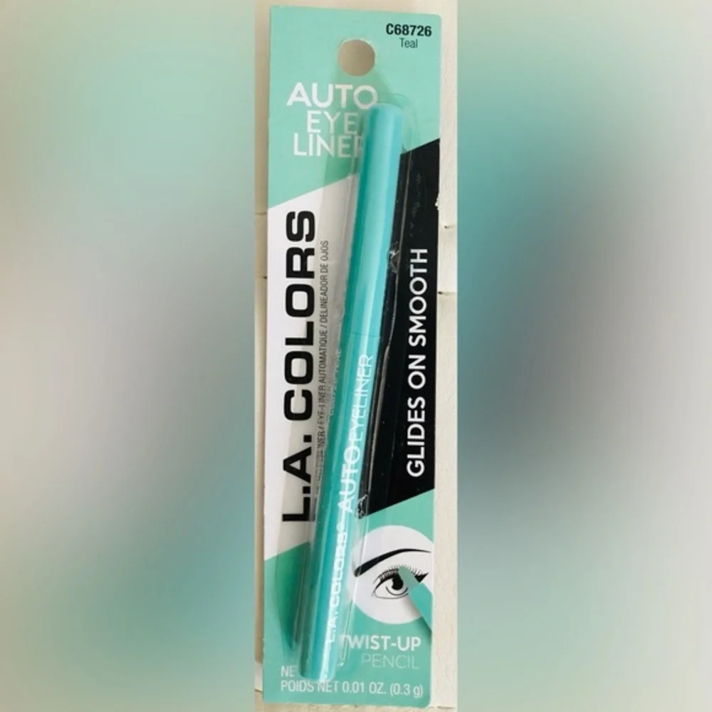 2pack smooth Twist up pencil Auto eyeliners in black, white, teal, purple & blue